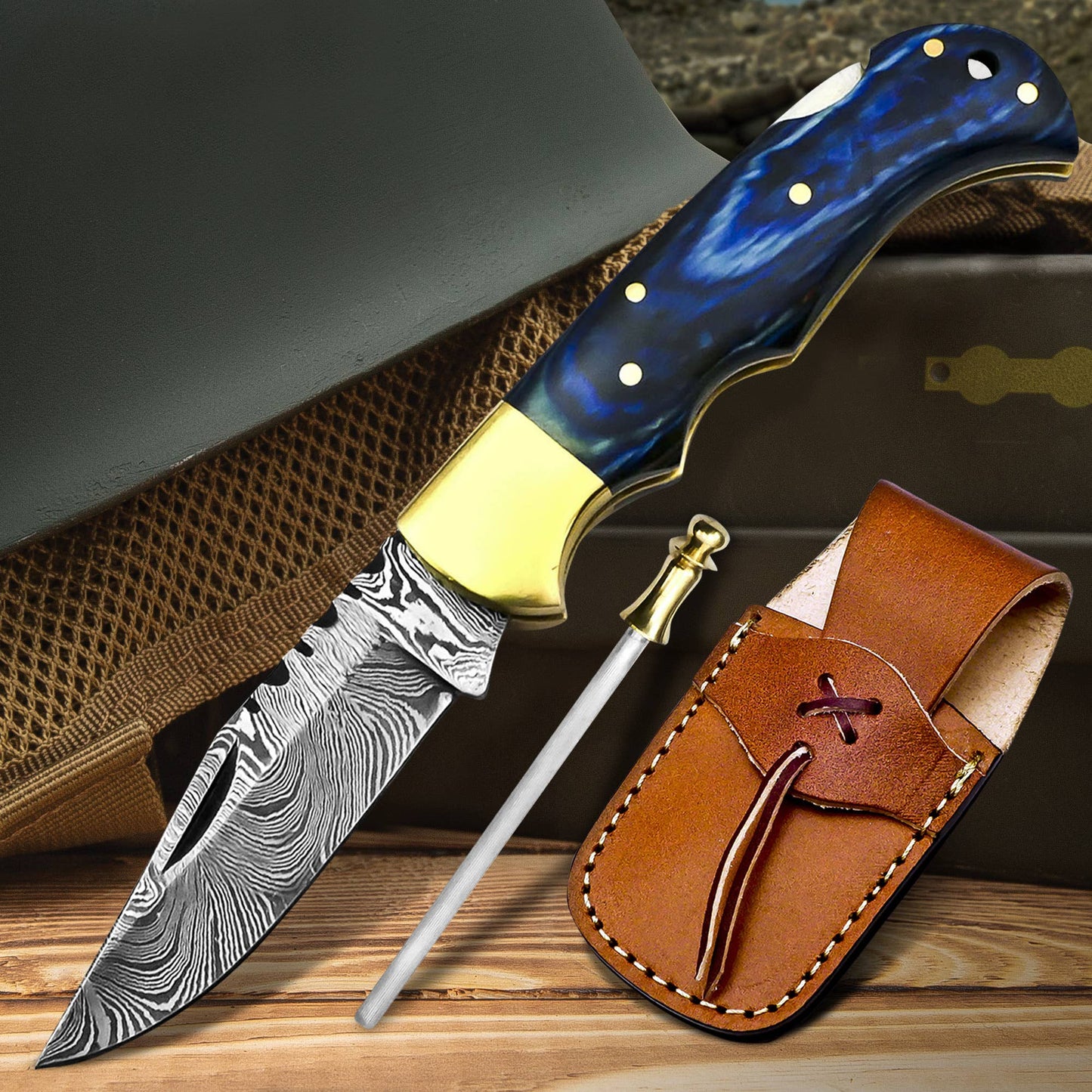 Still Man Damascus Knife