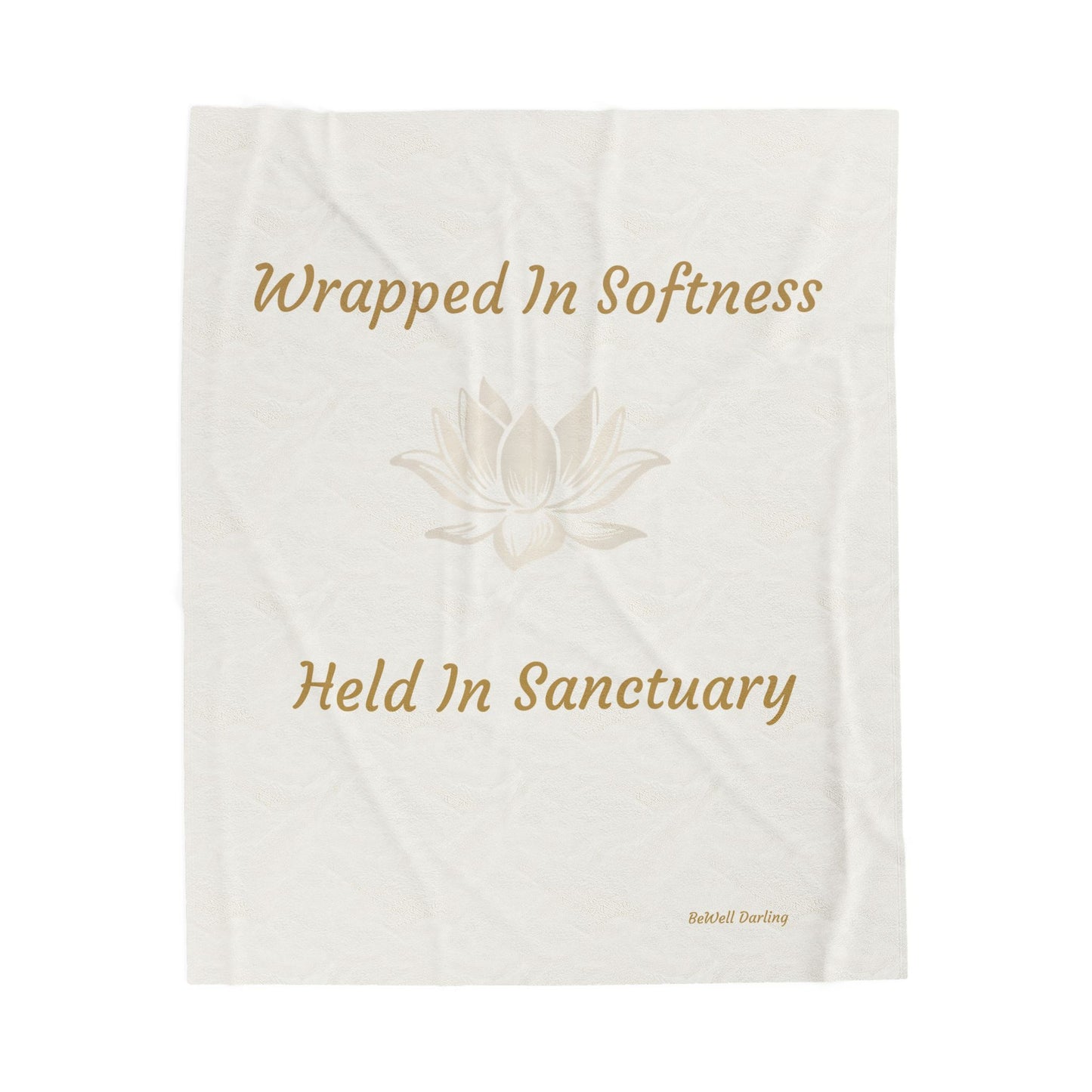 Wrapped In Softness, Held In Sanctuary- Ivory Lotus Blanket