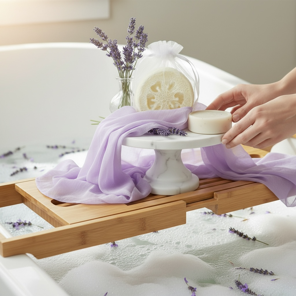 Lavender Light Loofah Bar