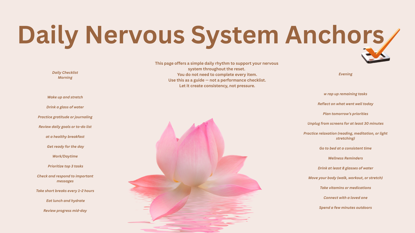 7 Day Nervous System Reset ( Digital Download)