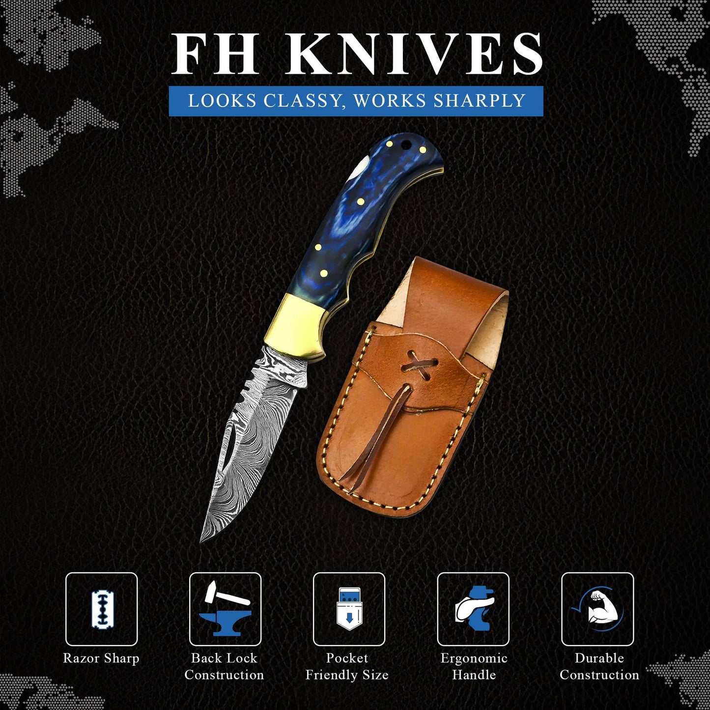 Still Man Damascus Knife