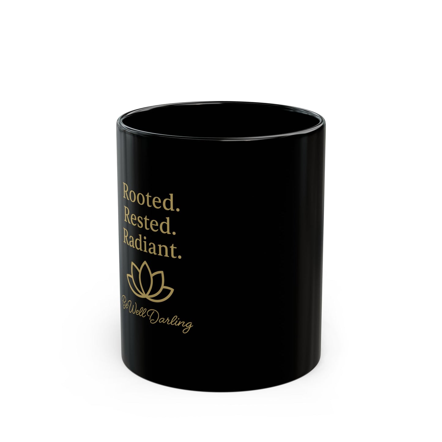 Radiant Roots Black Mug -