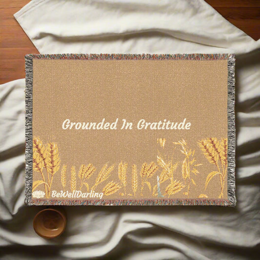 Bewell Darling  Grounded in Gratitude Woven Blanket