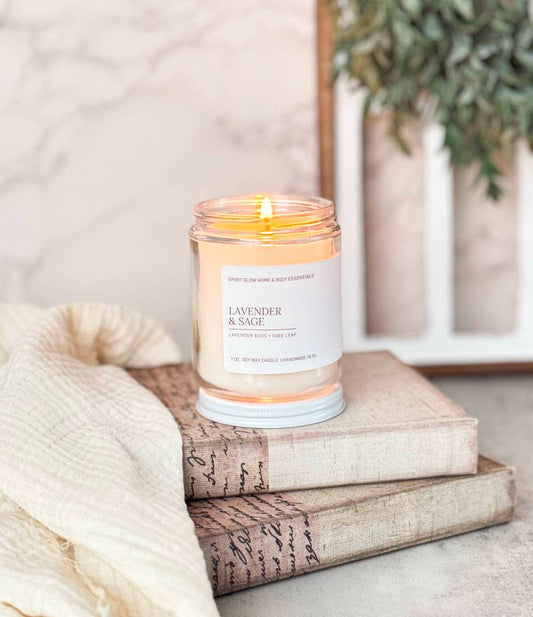 Lavender & Sage  - 7oz. Soy Wax Candle 