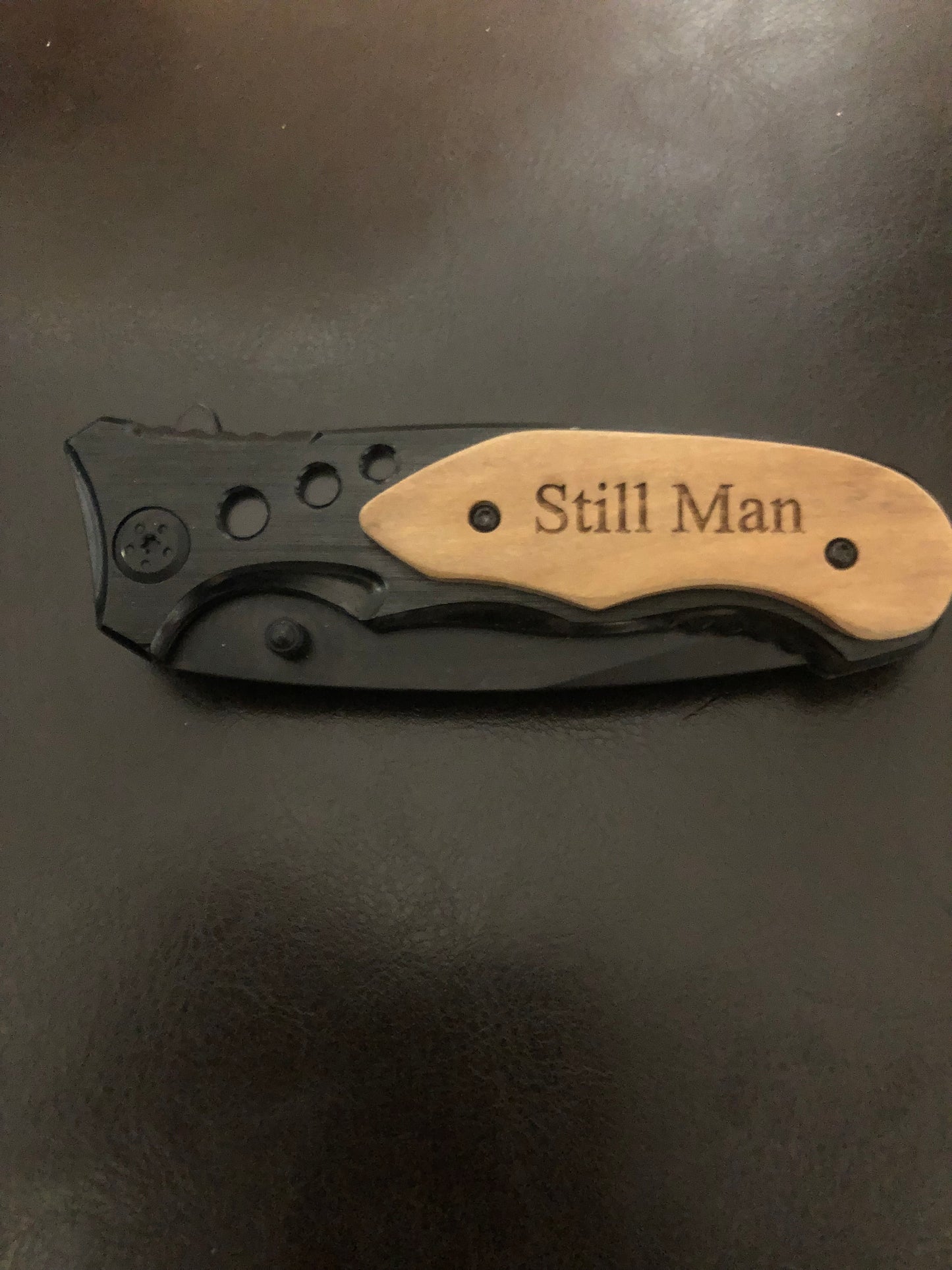 Still Man Engraved Pocket Knife