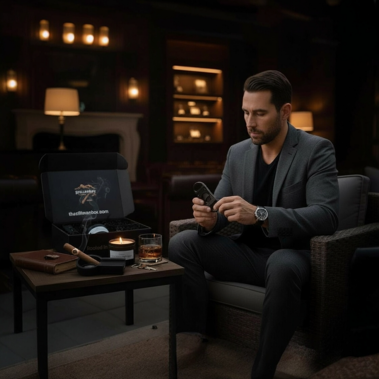 Still Man Smoke + Flame – Bold Men’s Gift Box | BeWell Darling