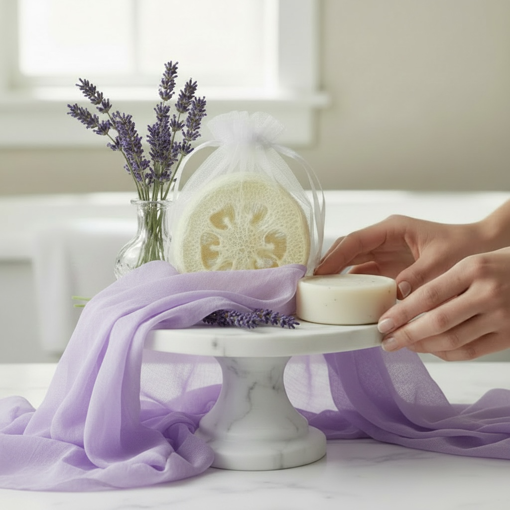 Lavender Light Loofah Bar
