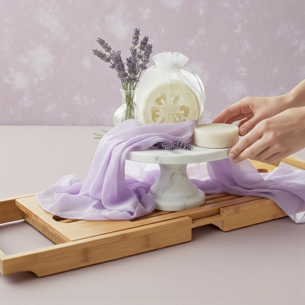 Lavender Light Loofah Bar