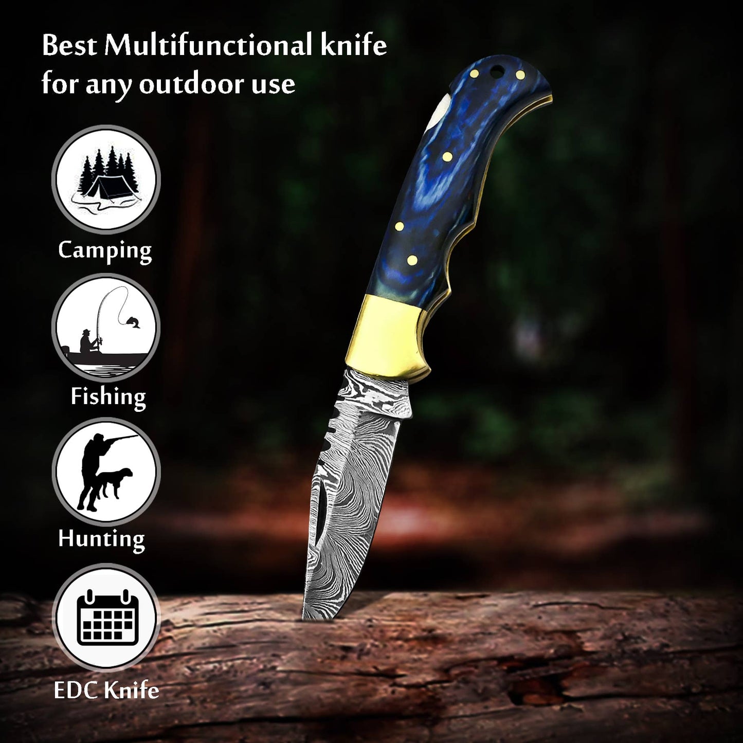 Still Man Damascus Knife