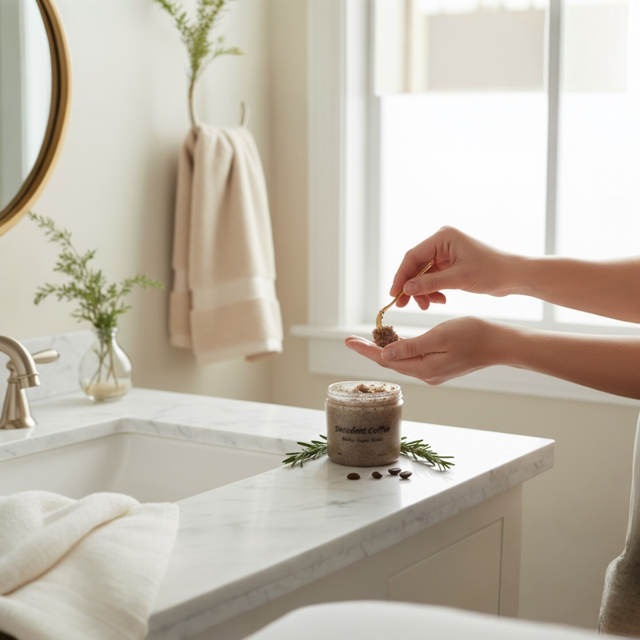 Decadent Coffee Brown Sugar Scrub Cream: Travel / Mini