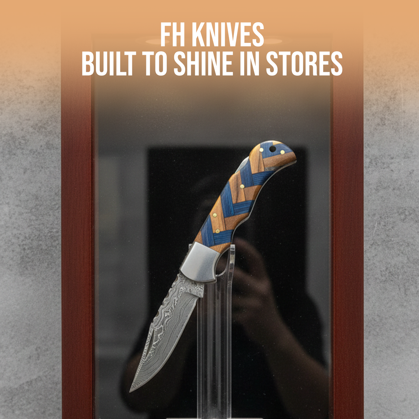 Hammer-Forged Damascus Folding Knife