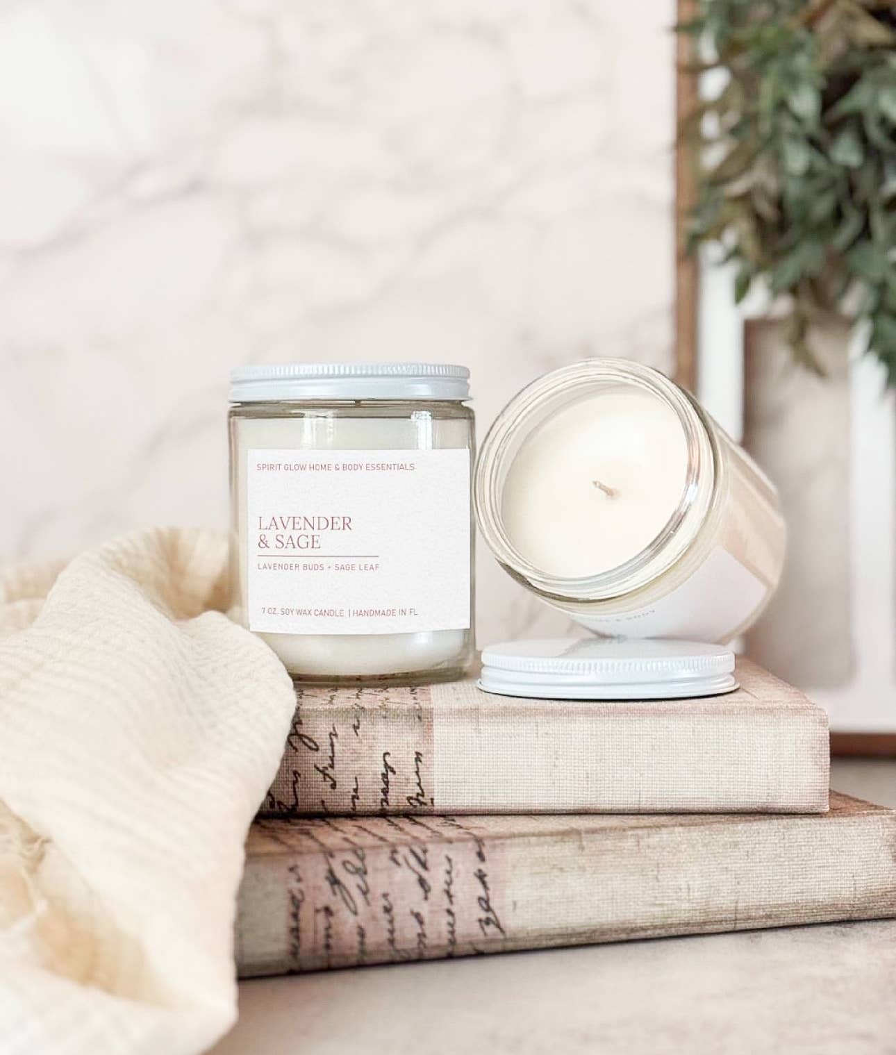 Lavender & Sage  - 7oz. Soy Wax Candle 