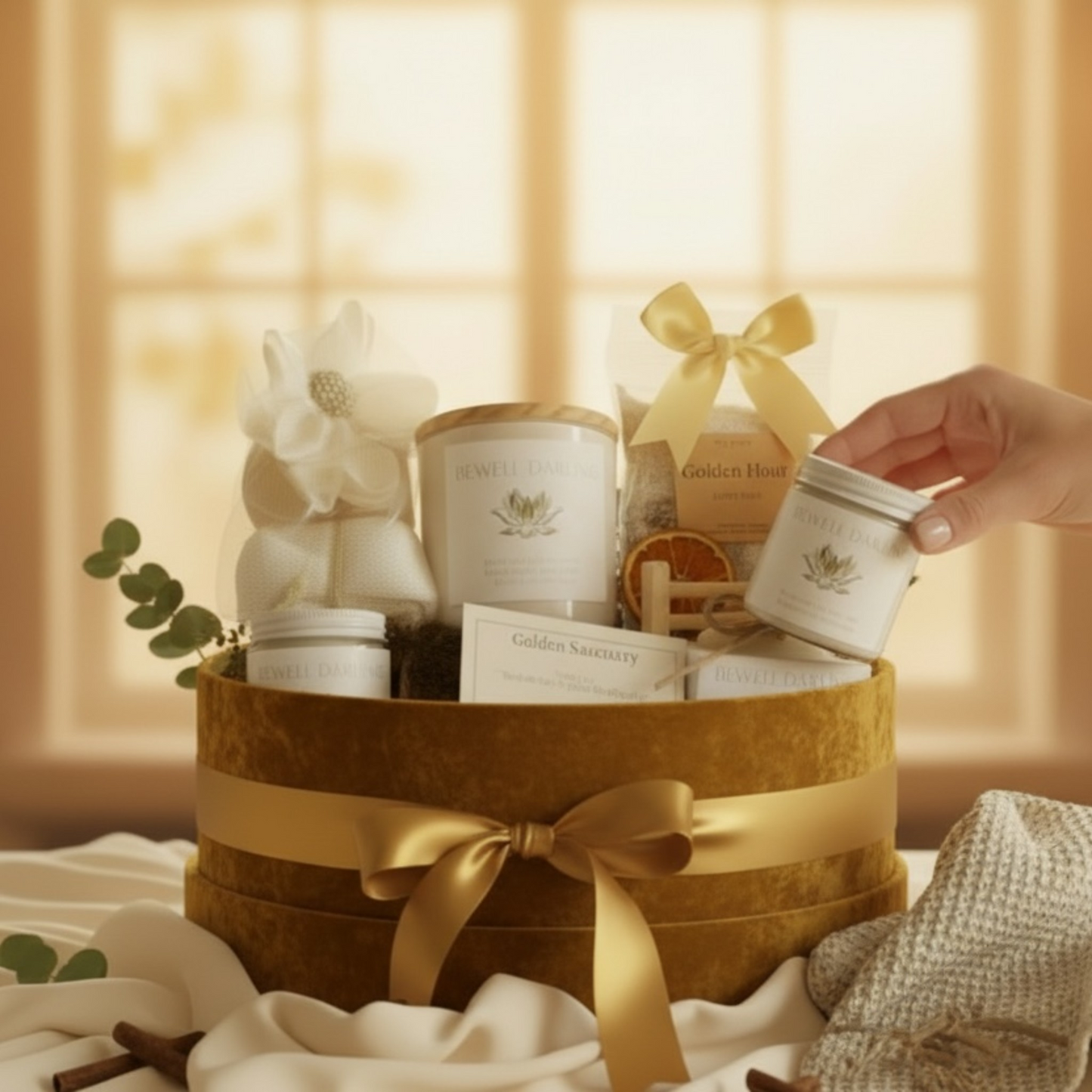 Golden Glow Sanctuary Box – Grounding Self-Care Ritual | BeWell Darling