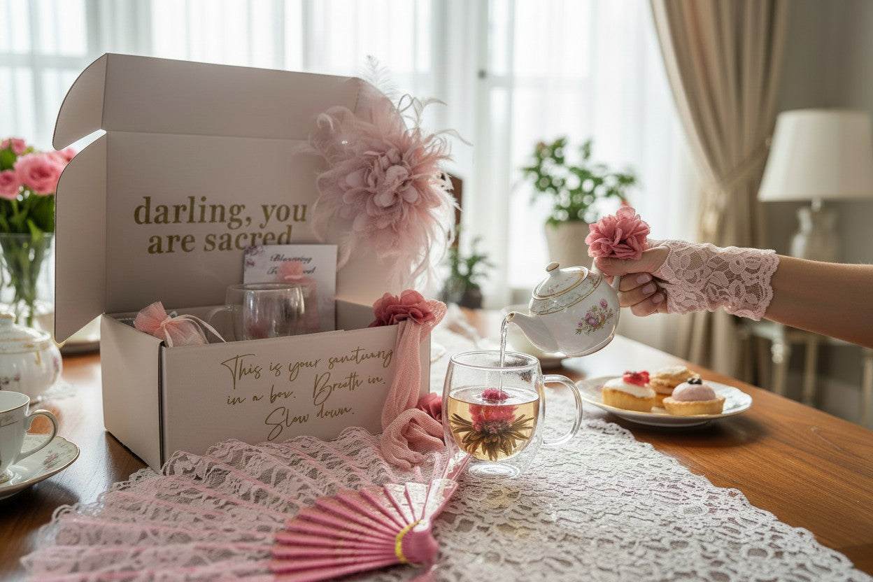 Blooming Tea Sanctuary Box |  Where Softness Blooms